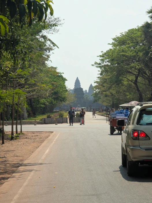 Angkor Wat causeway entrance view
