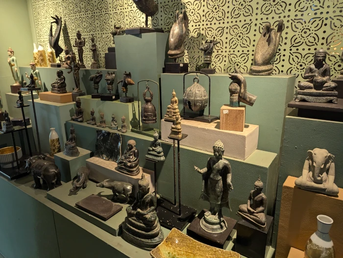 Mixed media artwork and lacquer work at Theam's Gallery