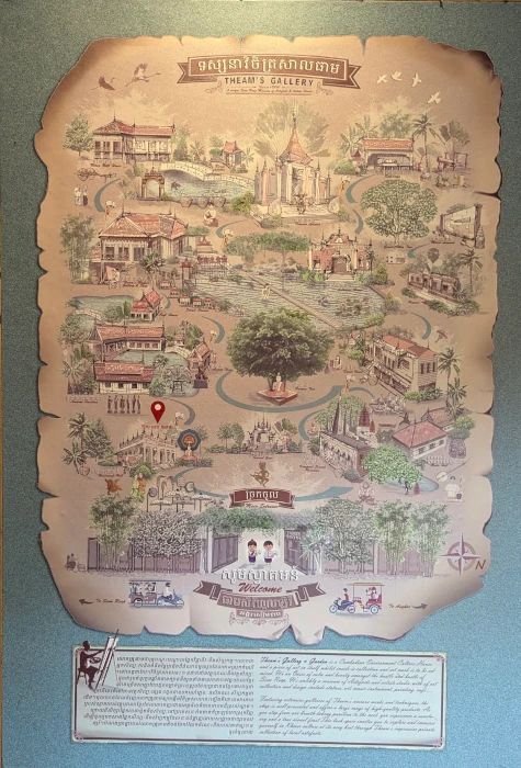 Artwork and craftsmanship on display at Theam's Gallery, Siem Reap