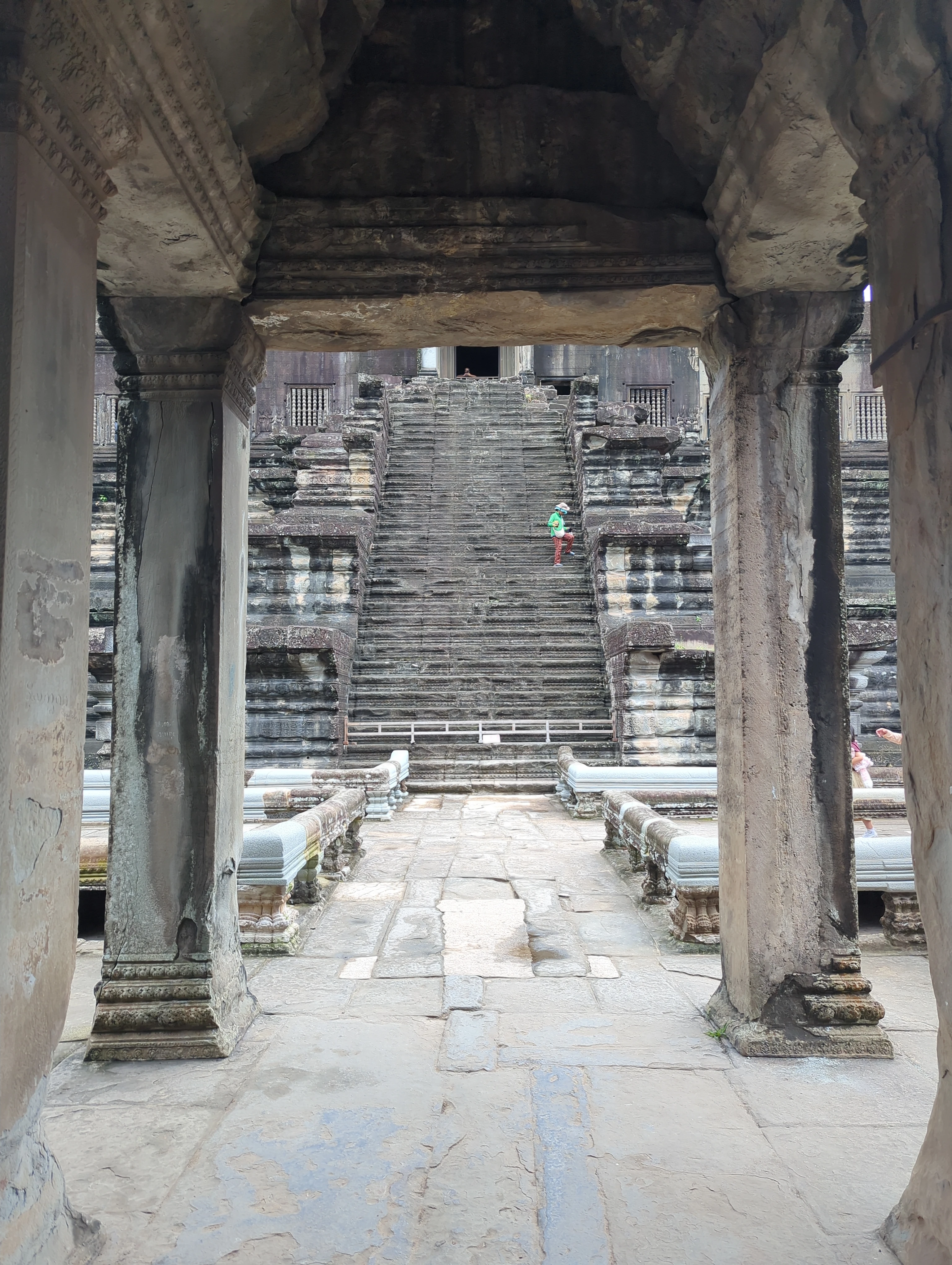 Shrine statue inside Angkor Wat temple chamber