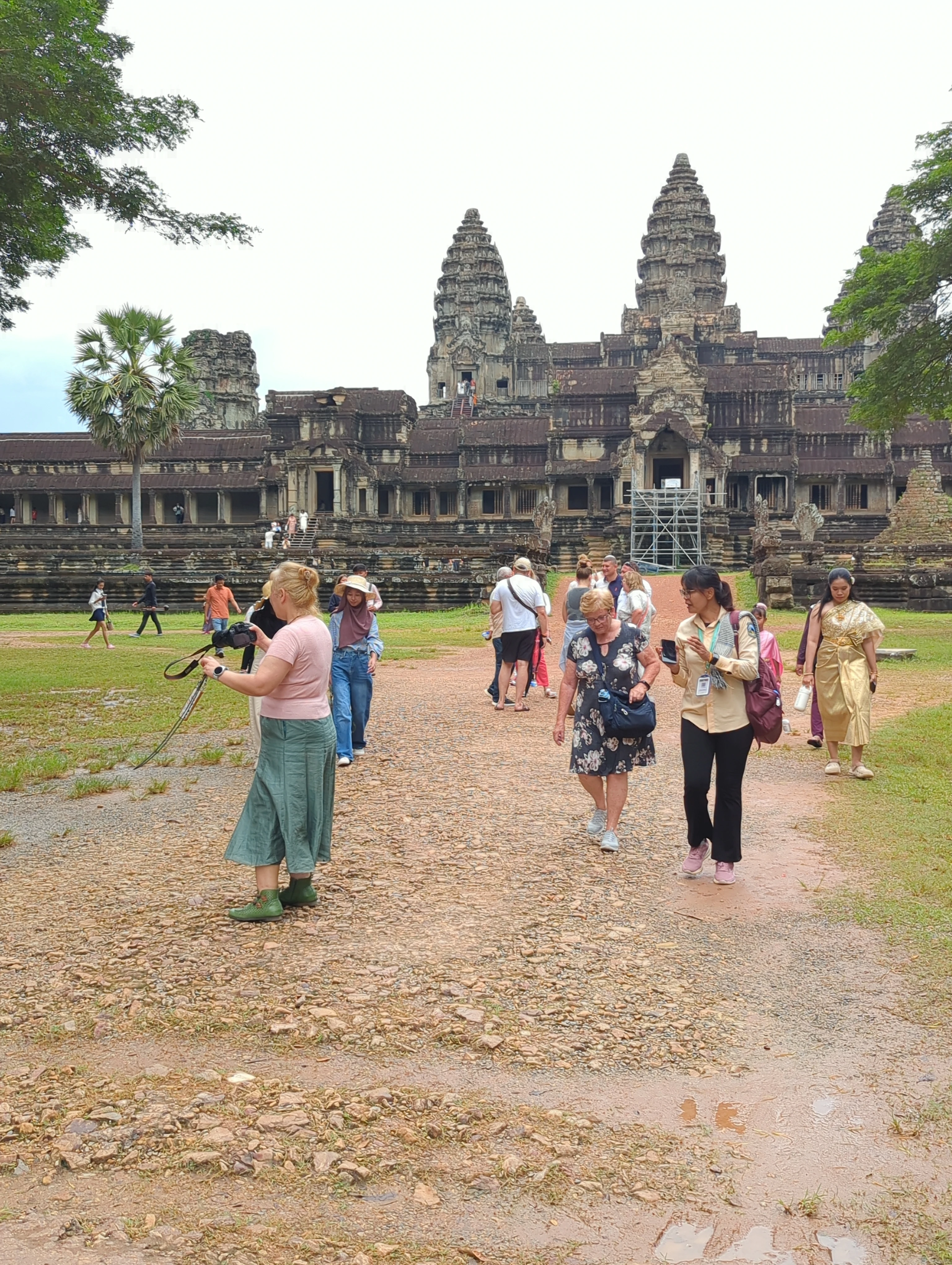 The approach to and from Angkor Wat