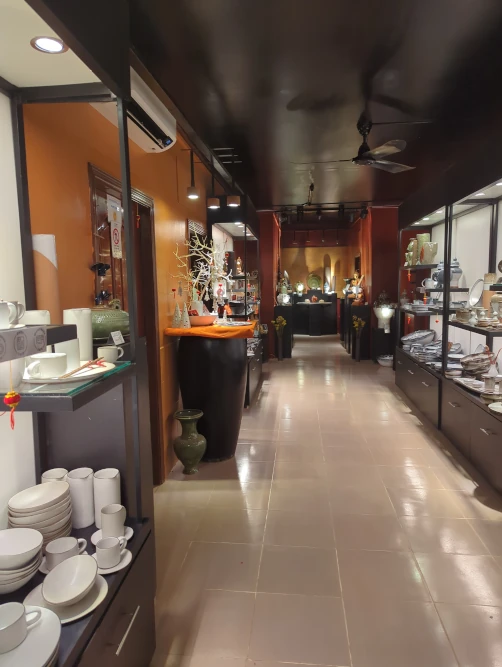 A beautiful gift shop with many presents for those at home awaits you.