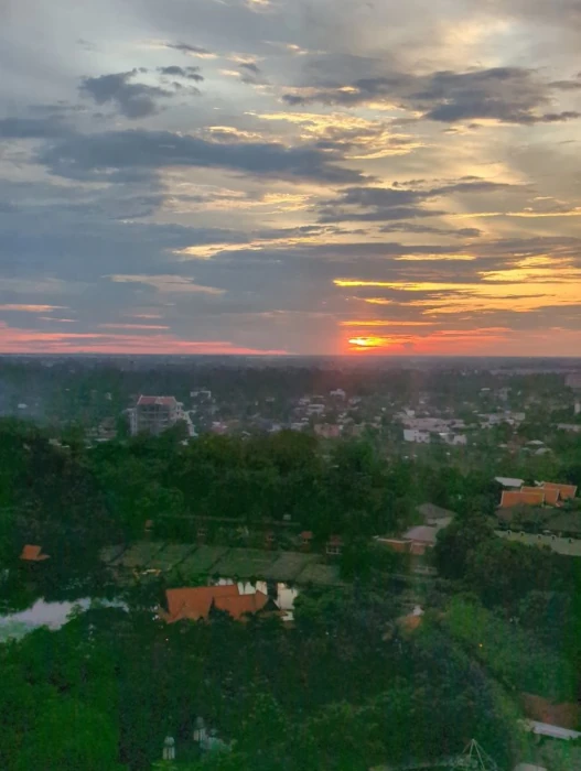A Sunset View From The Top of Angkor Eye Ferris Wheel