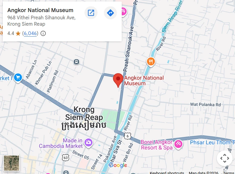 The location of the museum on google maps