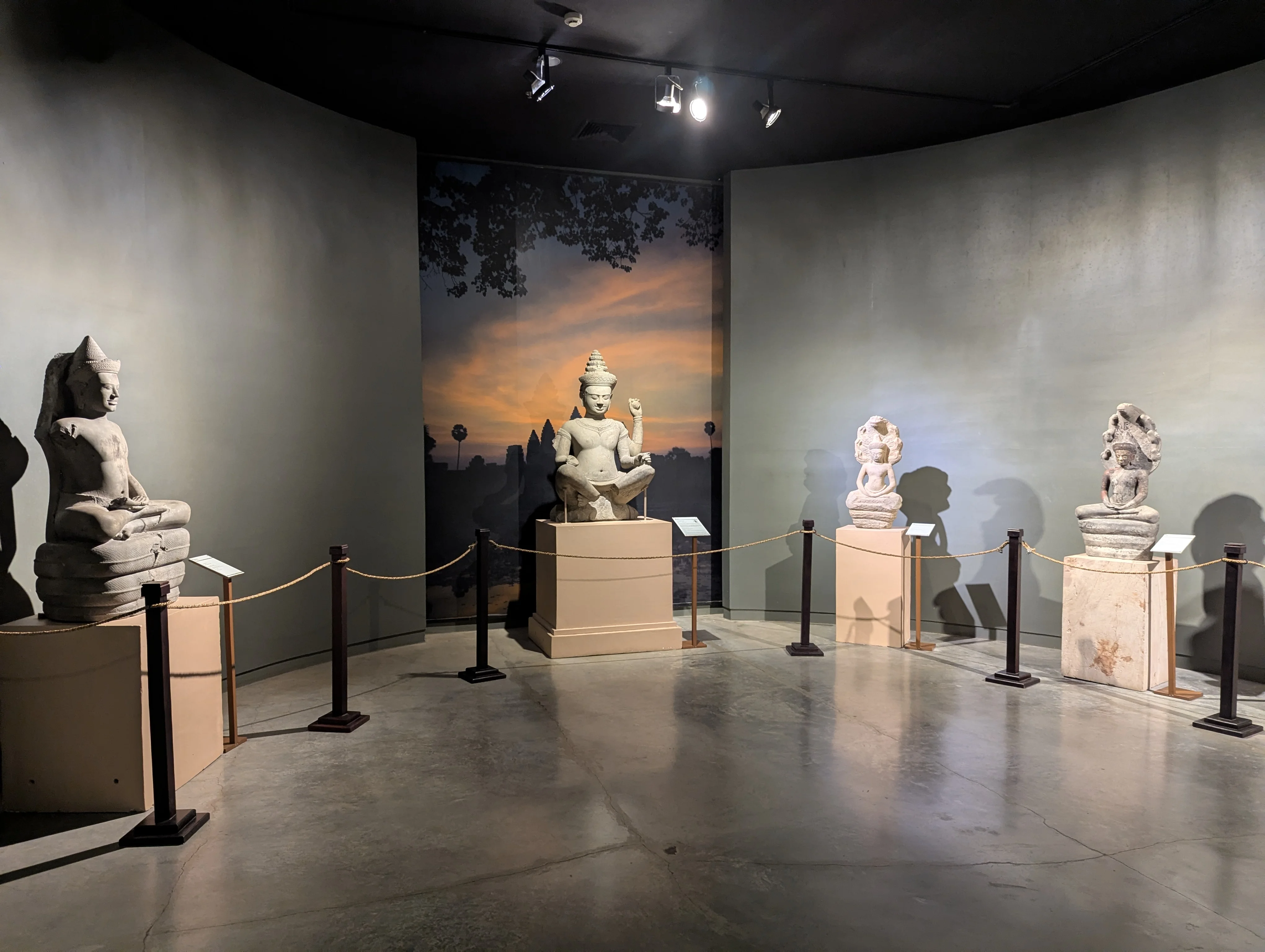 Exhibition about Khmer kings inside the Angkor National Museum